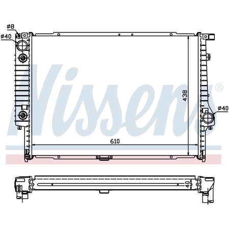 Nissen Nissens Radiator, 60597A 60597A